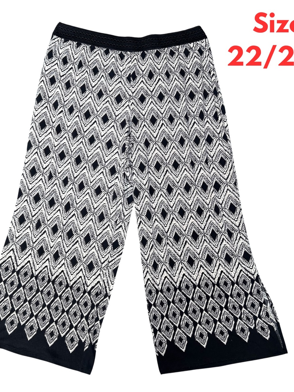 CATO C Est. 1946 Womens Blue White Wide leg Palazzo Pants 22/24W #249
